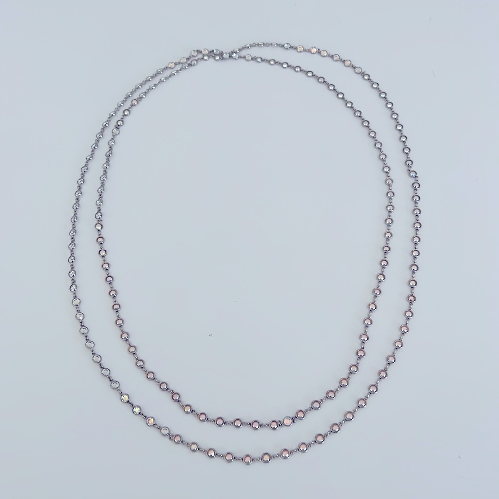 Touchstone Crystals by  Swarovski Mini Chantelle EL necklace in Aurora Boreal